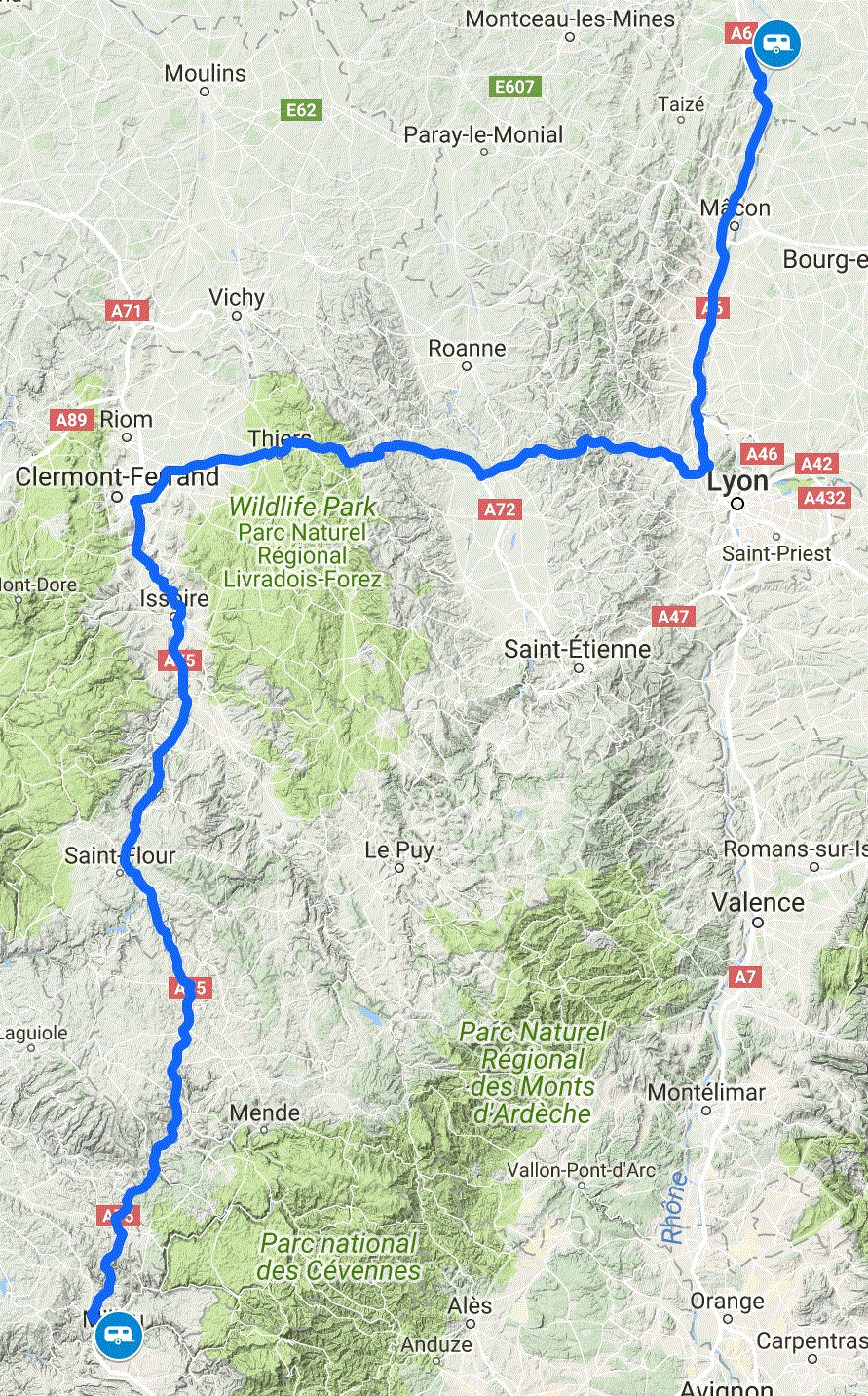 Heading North 18062018 Route