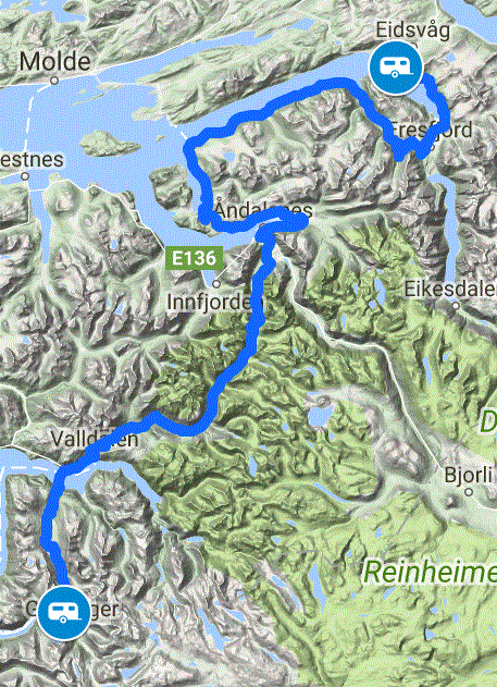 18082018 Route - Trollstigen Caravan Touring Europe