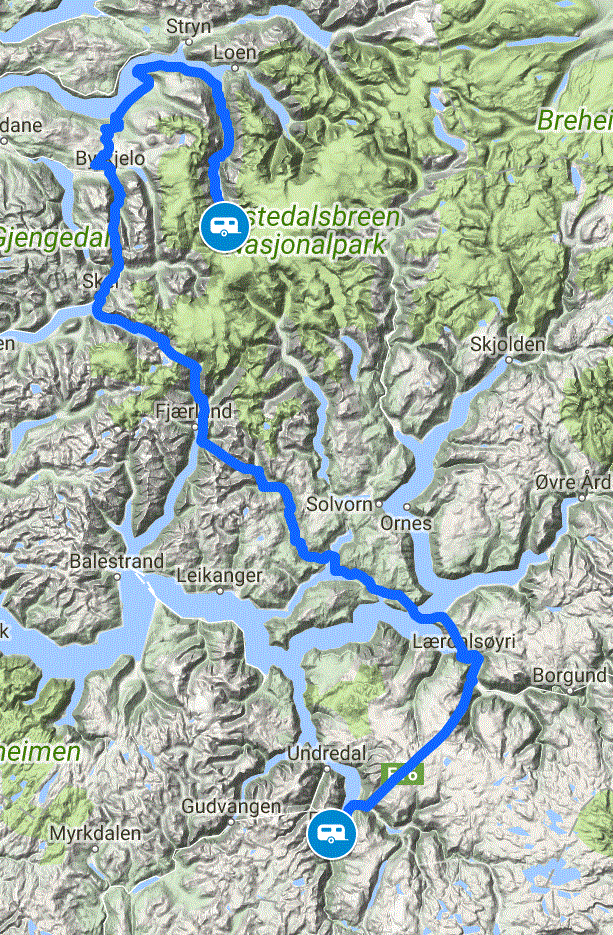 Flåm Bound 23082018 Route