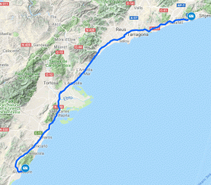 Vilanova i la Geltrú 25.04.2019 Route Caravan Touring Europe