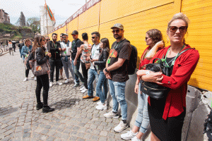 Our Tour Guide Group Colosseum