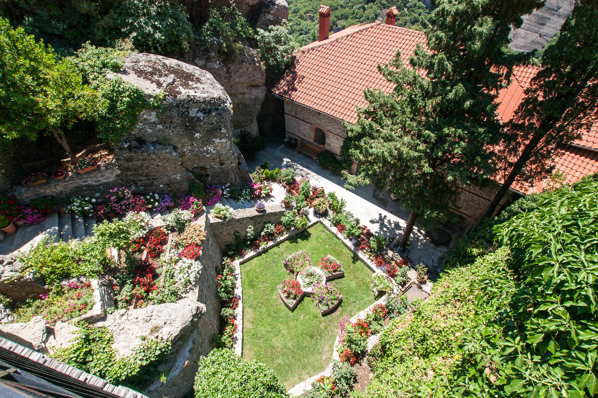Holy Monastery Of Saint Barbara Roussanou Garden