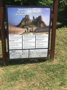 Belogradchik Fortress entrance board